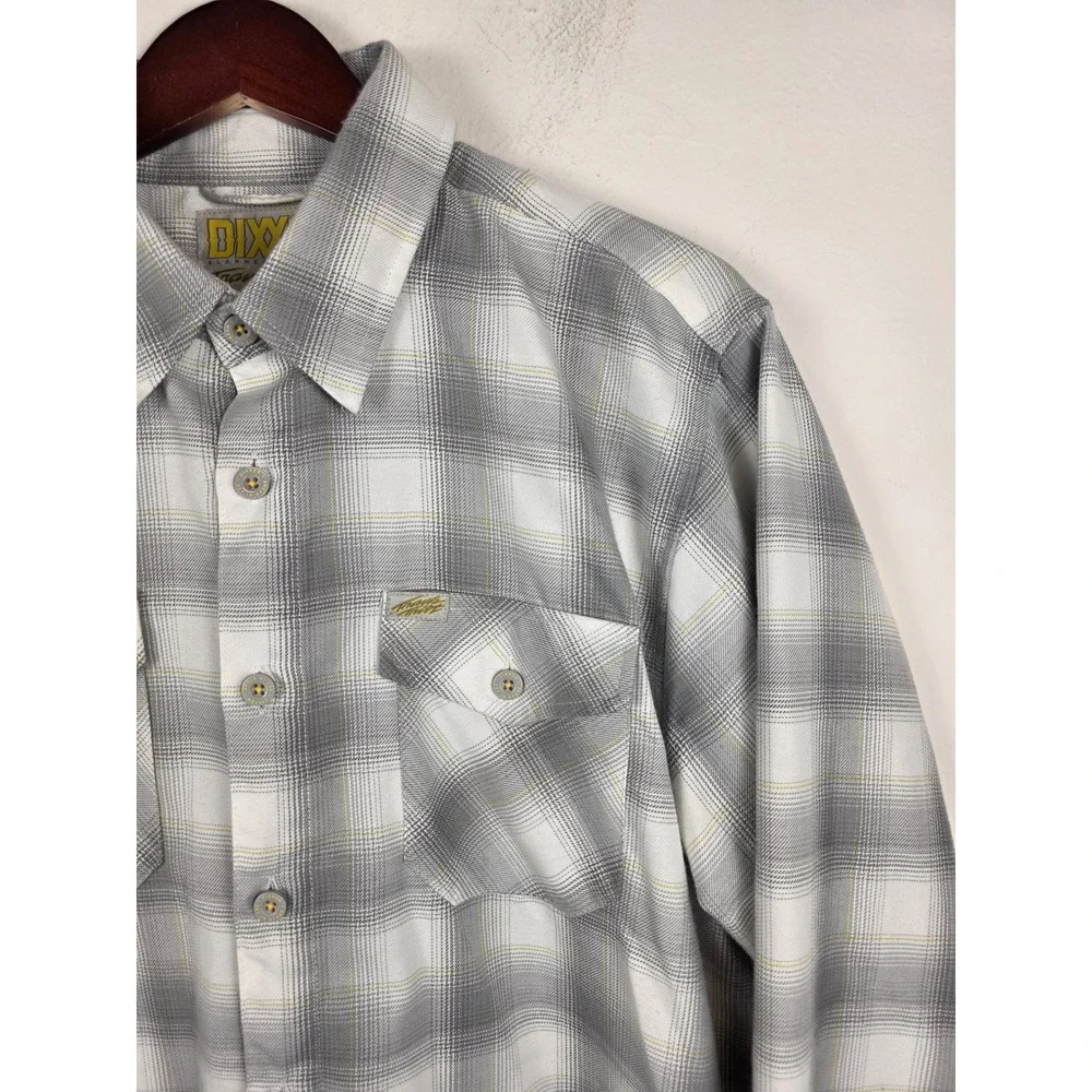 DIXXON Flannel Travis‎ Tritt Set In Stone Button Up Shirt Men's Large Plaid